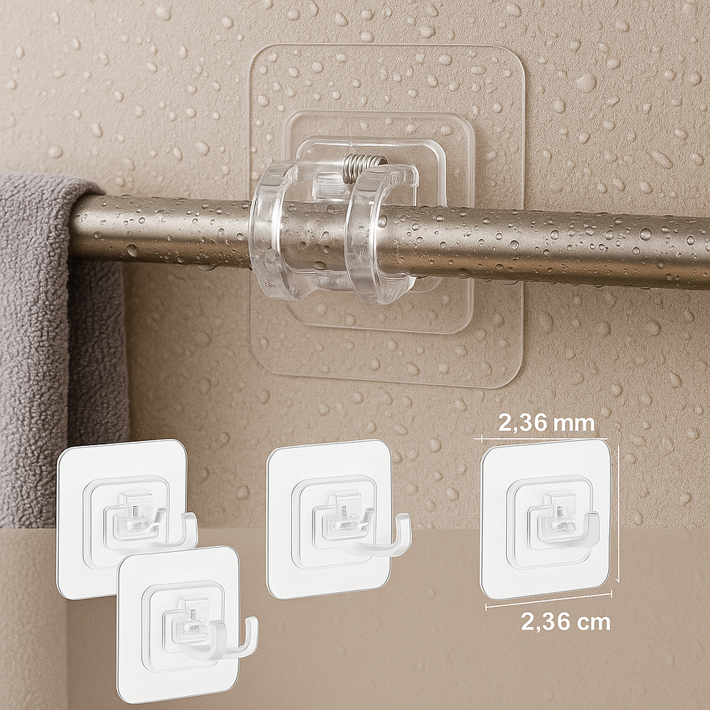 Self-Stick Rod Hooks – Pack of 6